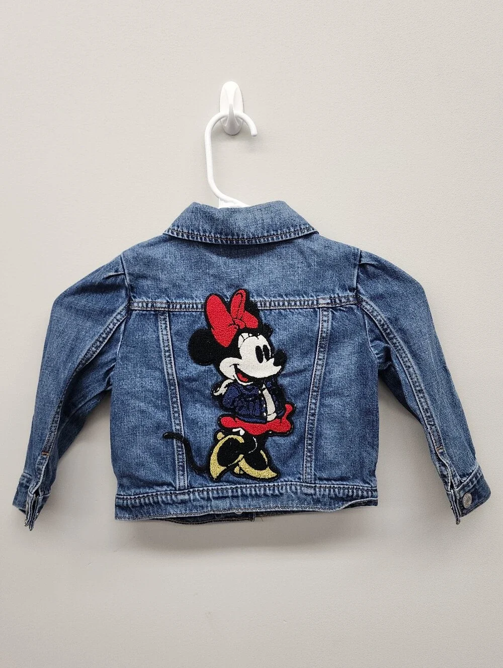 Baby Gap Disney Minnie Mouse Denim Jean Jacket Toddler 3T Embroidered